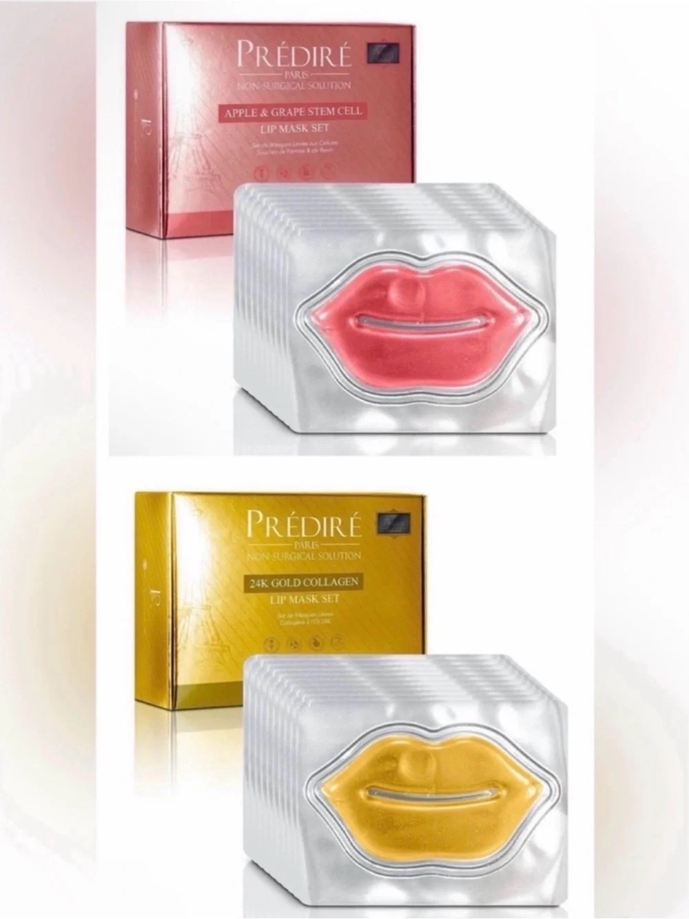 Predire Lip Mask Bundle 24K Gold Collagen/Stem Cell Set (20 total) ~ retail $800